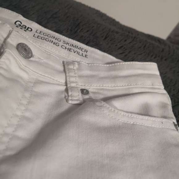 GAP 1969 White Denim Legging Skimmer Jeans - Picture 2 of 3